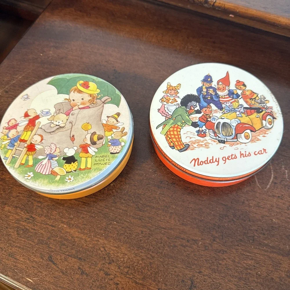 2 - Huntley & Palmer Biscuit Tins Vintage Mabel Lucie Set